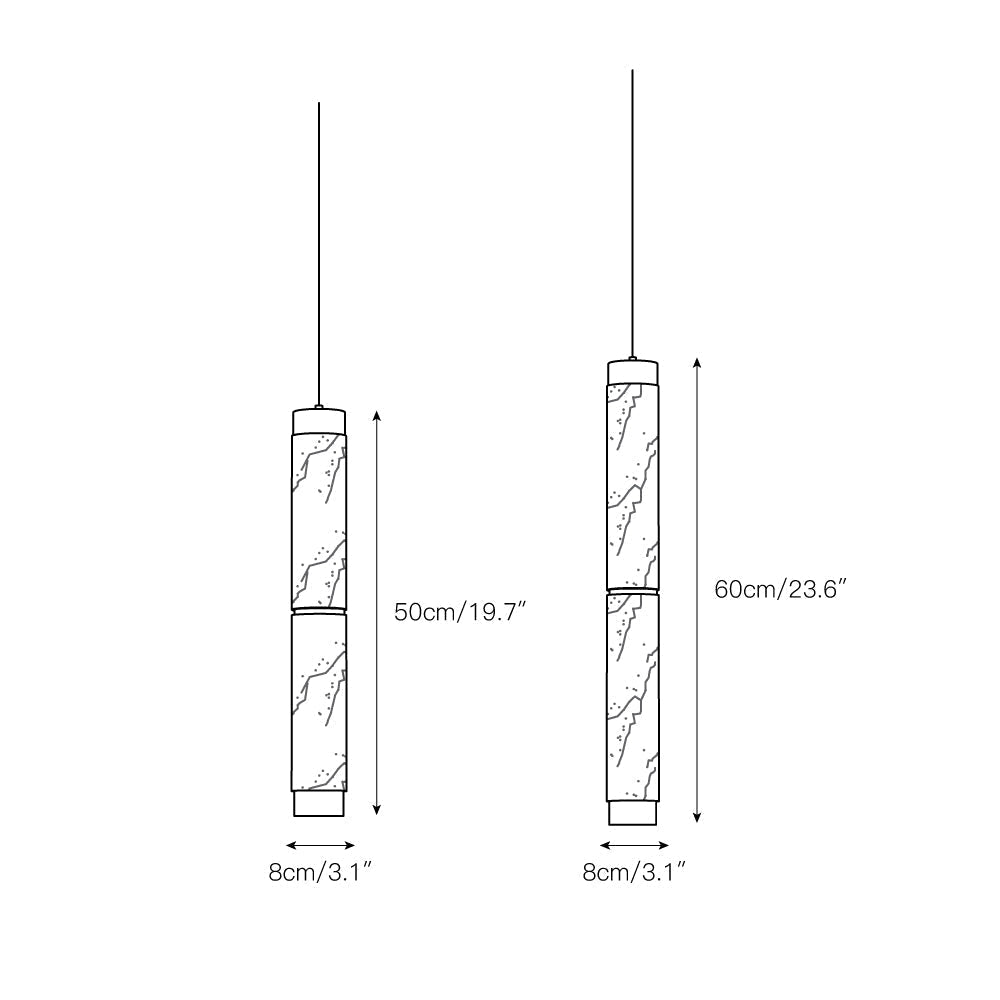 Plotuvyi Modern Strip Alabaster Pendant Light