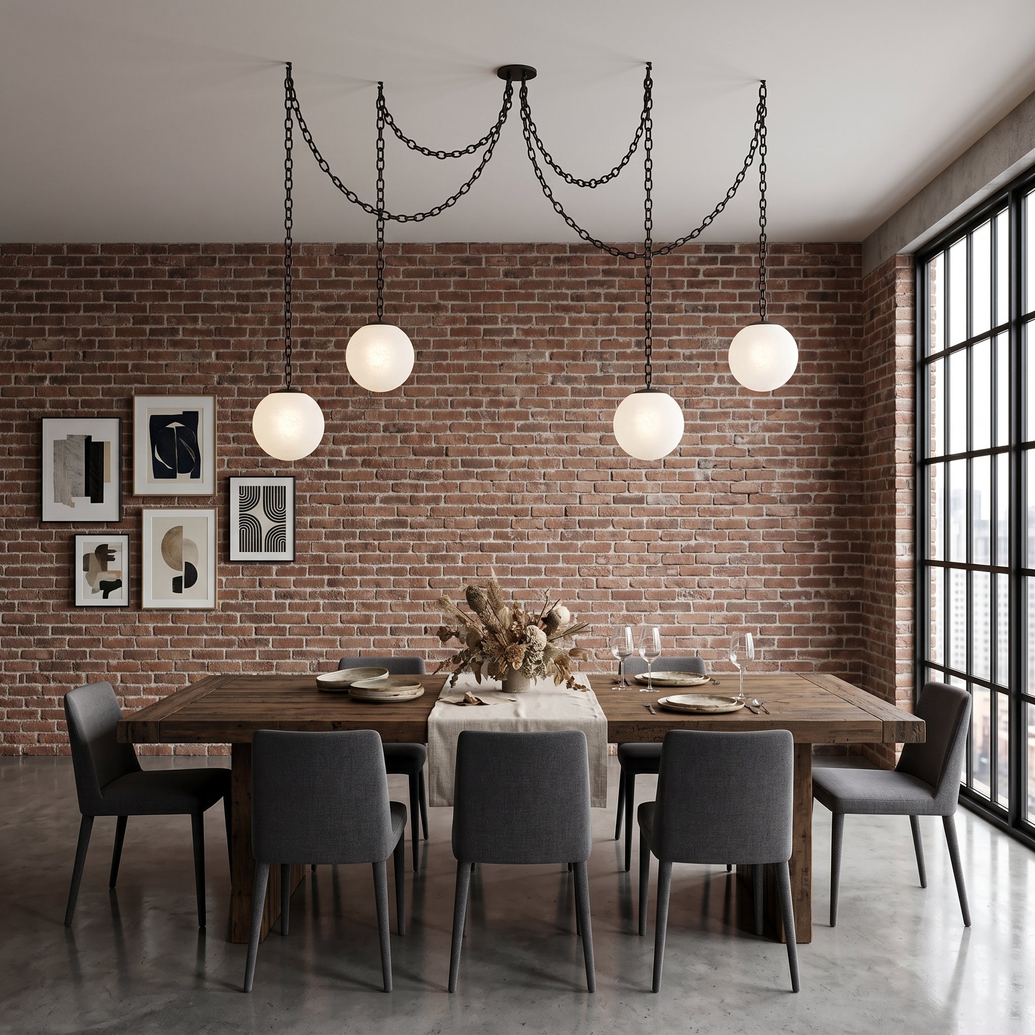 Marveil Alabaster Swag Pendant Lamp