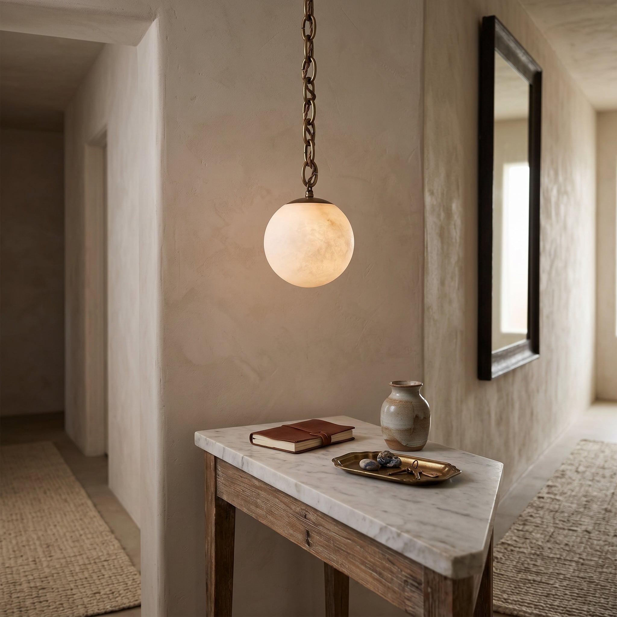 Marveil Alabaster Swag Pendant Lamp