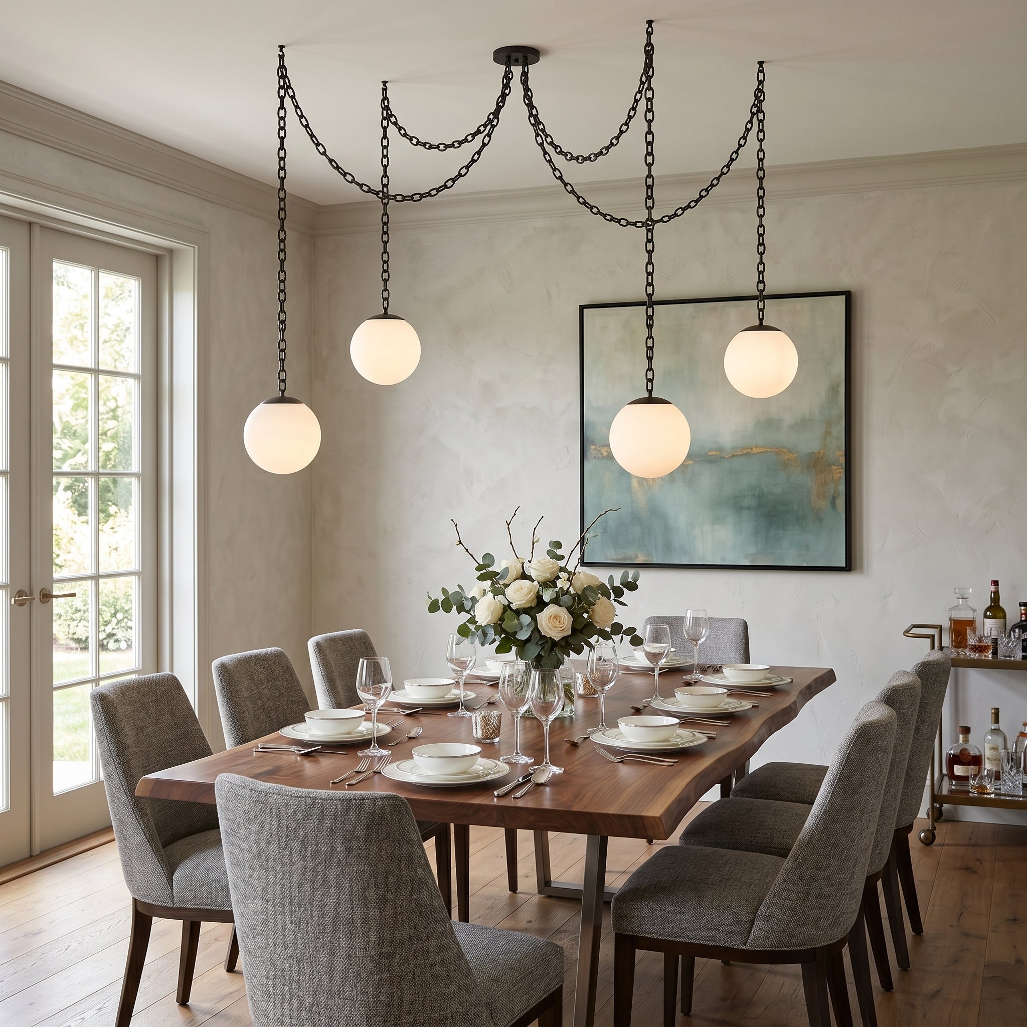 Marveil Alabaster Swag Pendant Lamp