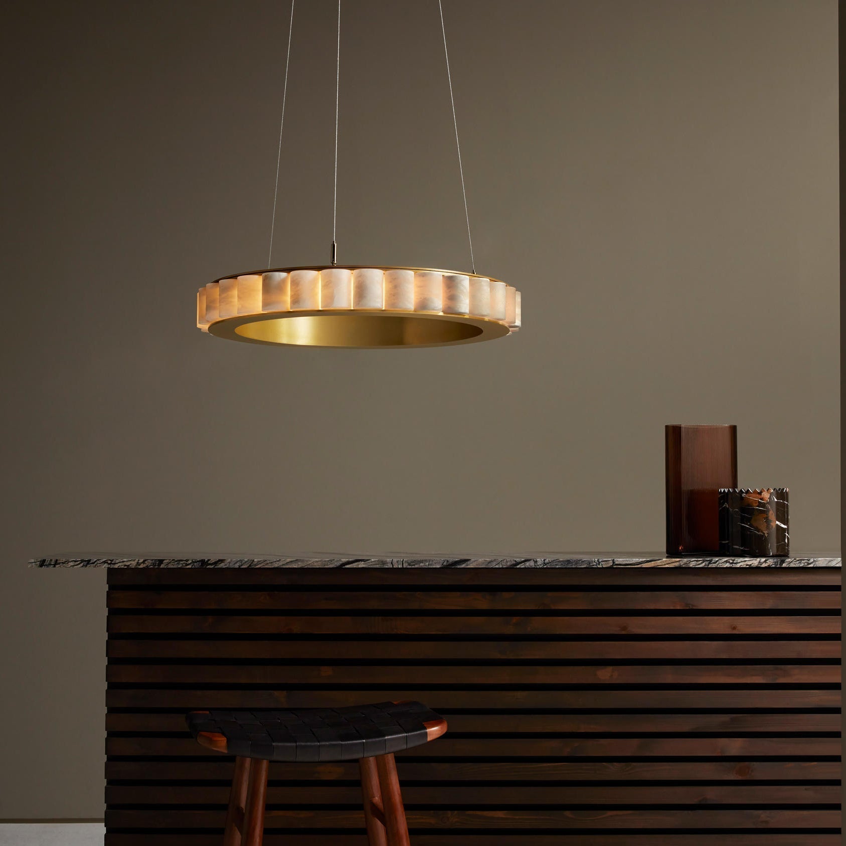 Aurelia Double Ring Alabaster Chandelier