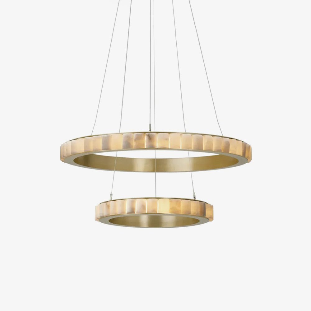 Aurelia Double Ring Alabaster Chandelier