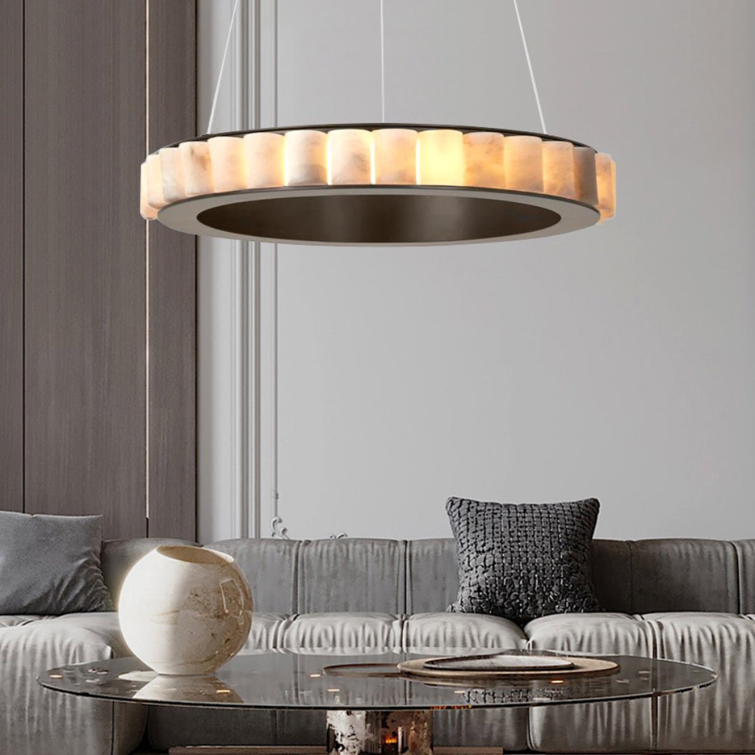 Aurelia Double Ring Alabaster Chandelier