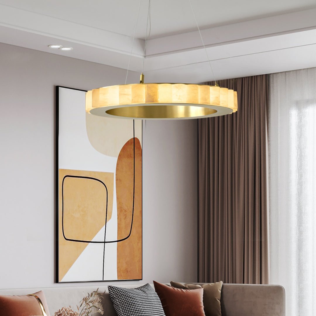 Aurelia Double Ring Alabaster Chandelier