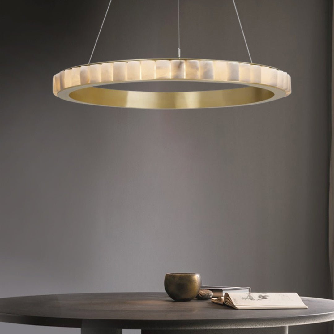 Aurelia Double Ring Alabaster Chandelier