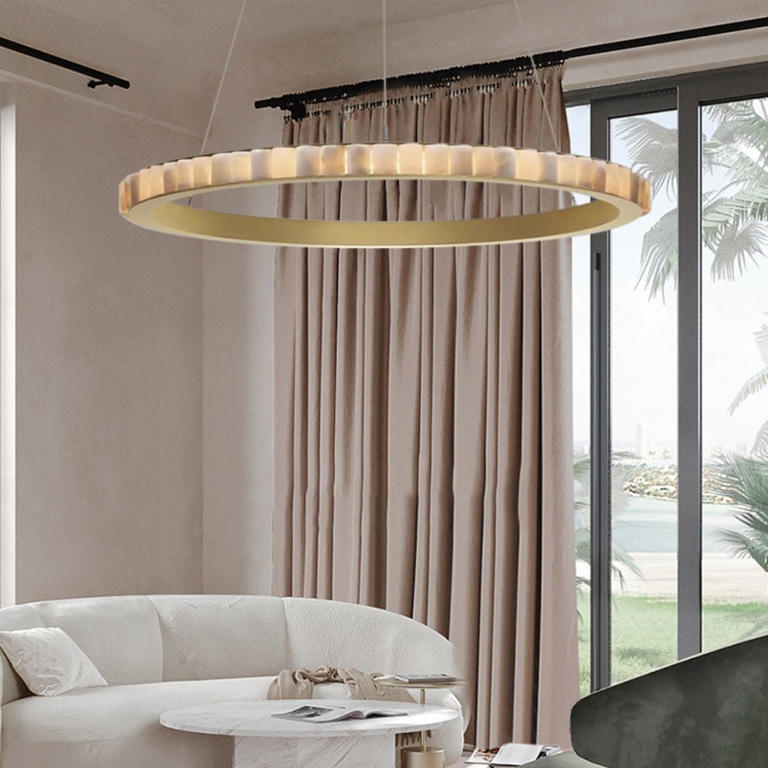 Aurelia Double Ring Alabaster Chandelier