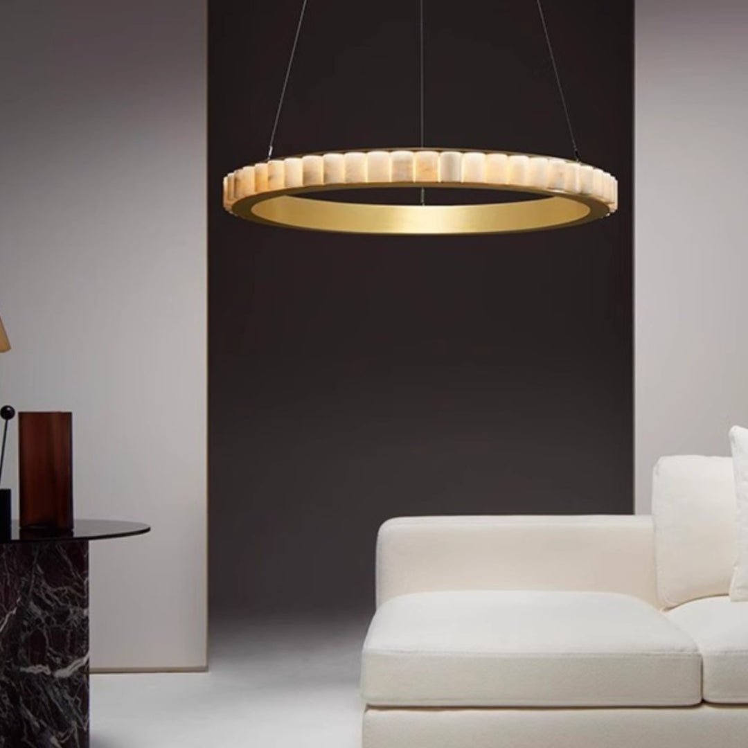 Aurelia Double Ring Alabaster Chandelier