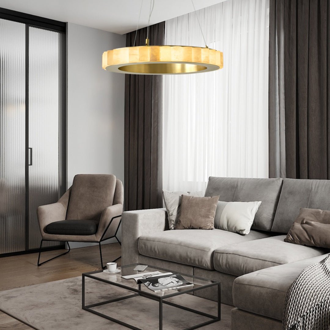 Aurelia Double Ring Alabaster Chandelier