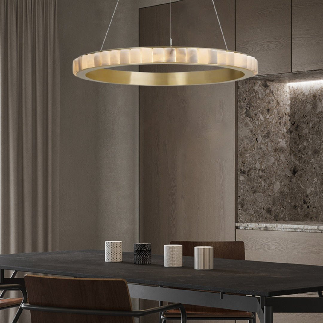 Aurelia Double Ring Alabaster Chandelier
