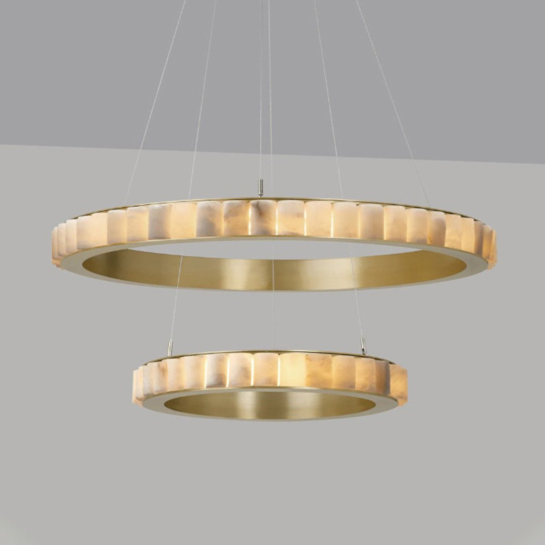 Aurelia Double Ring Alabaster Chandelier