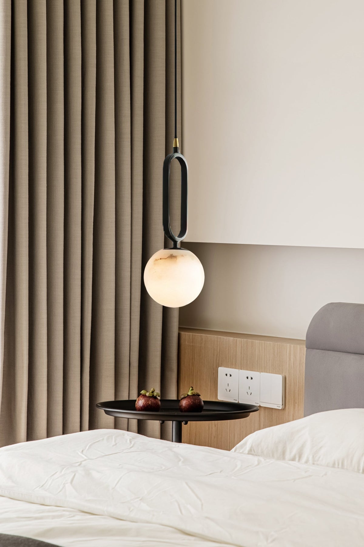Gloruvyd Minimalist Ball Alabaster Pendant Light