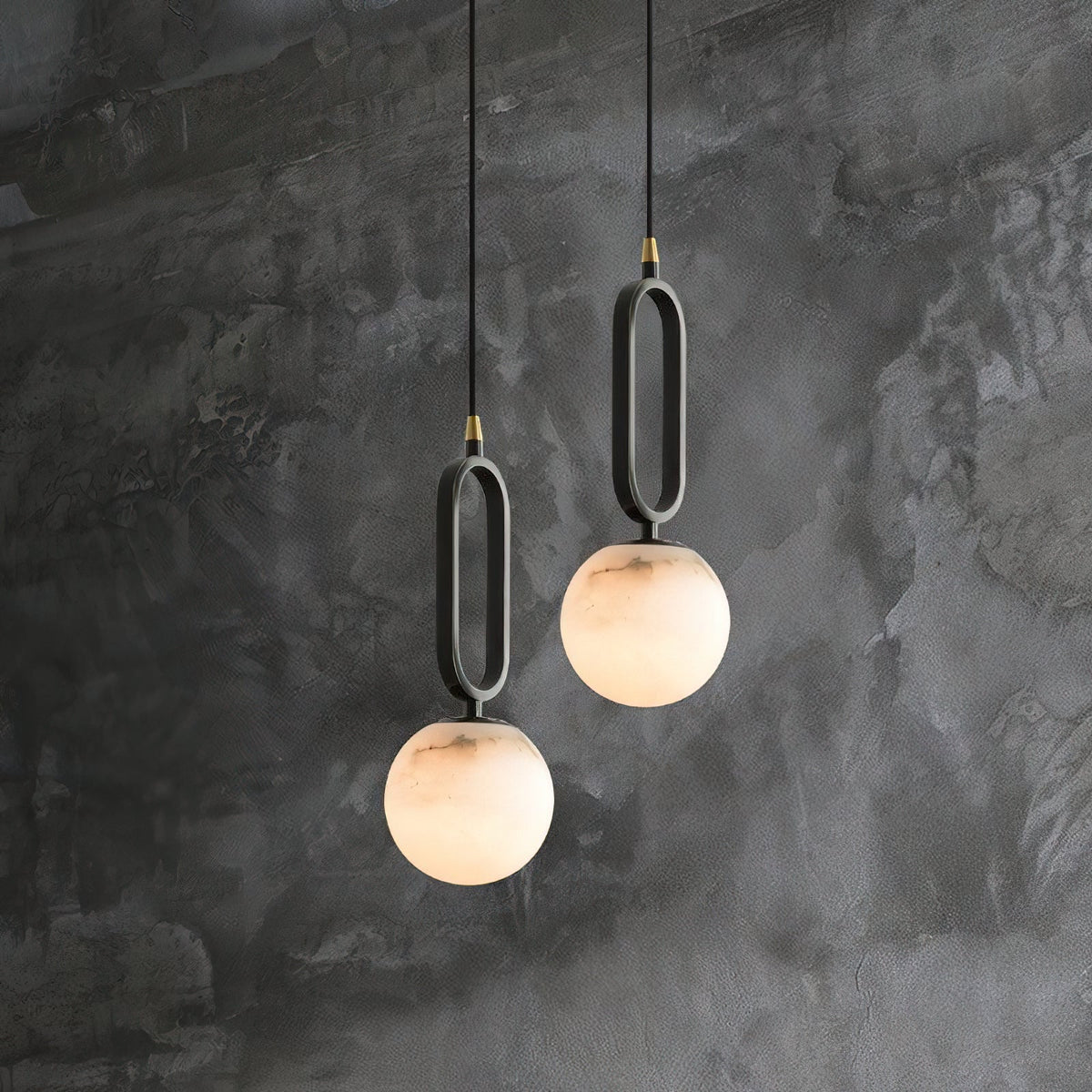 Gloruvyd Minimalist Ball Alabaster Pendant Light