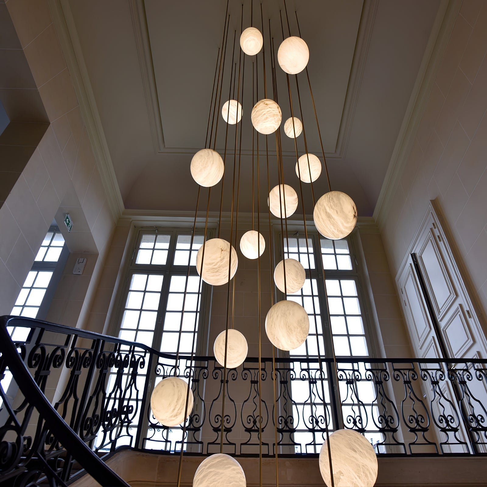 Gloruvye Balls Modern Cluster Alabaster  Chandelier