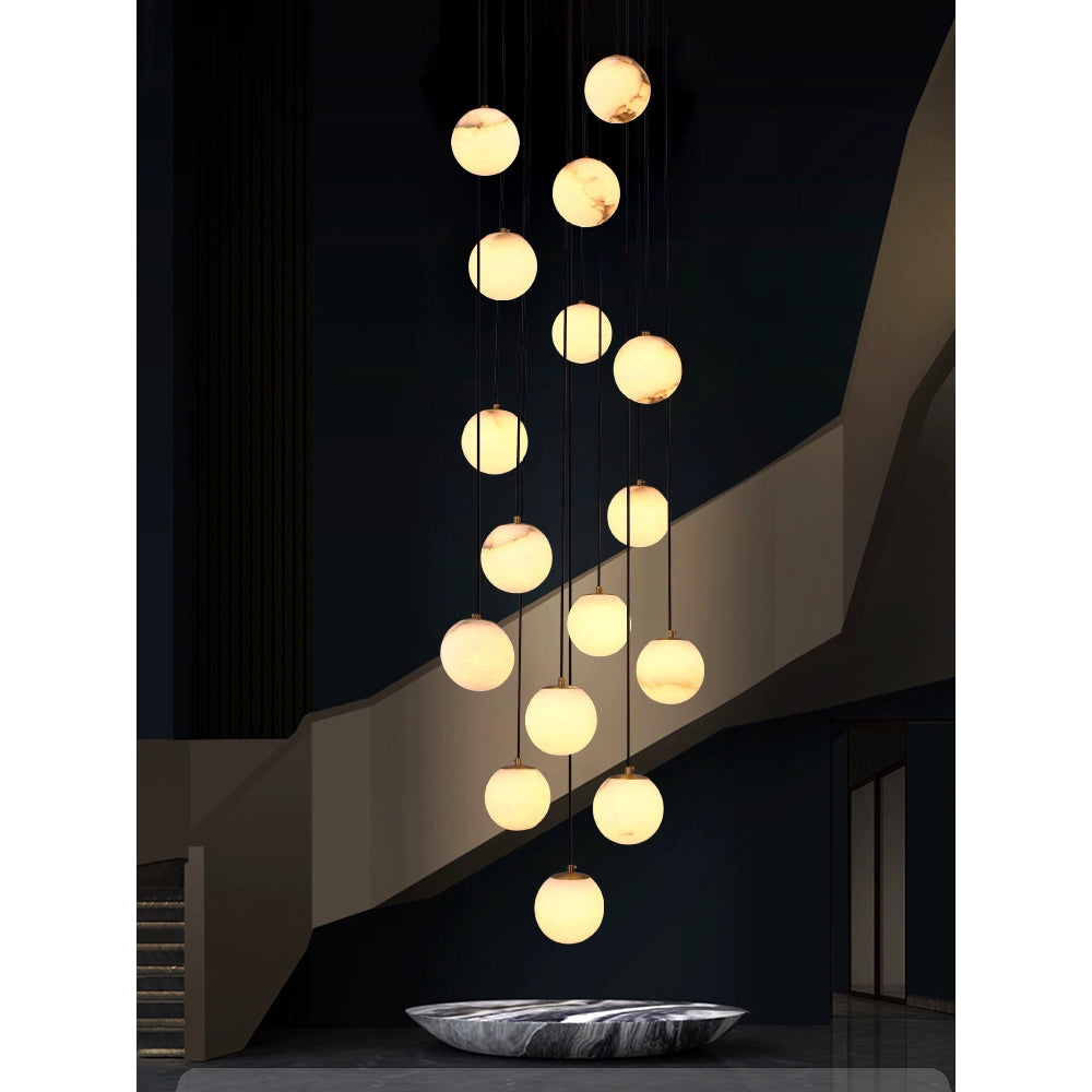 Gloruvye Balls Modern Cluster Alabaster  Chandelier