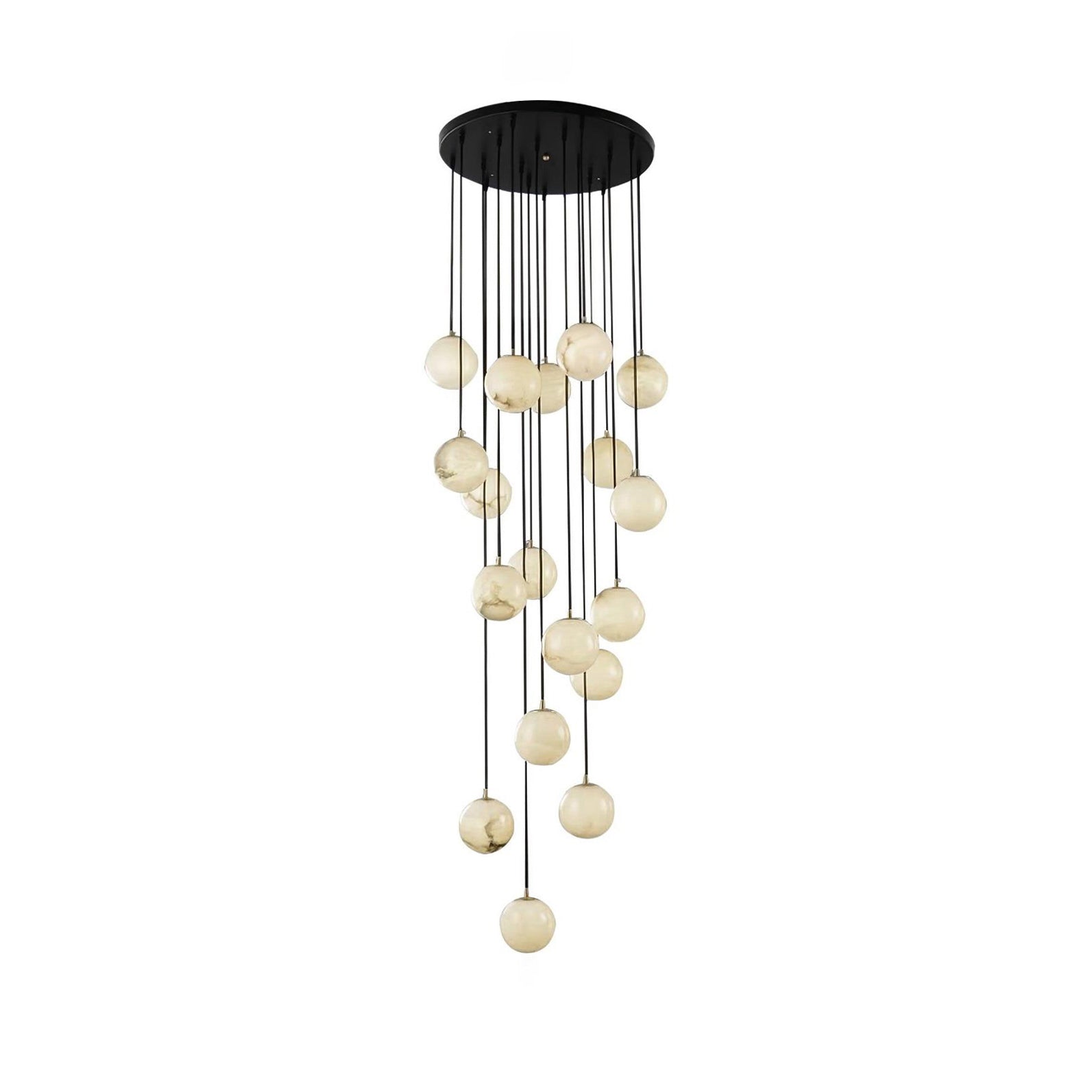 Belen Balls Modern Cluster Alabaster  Chandelier
