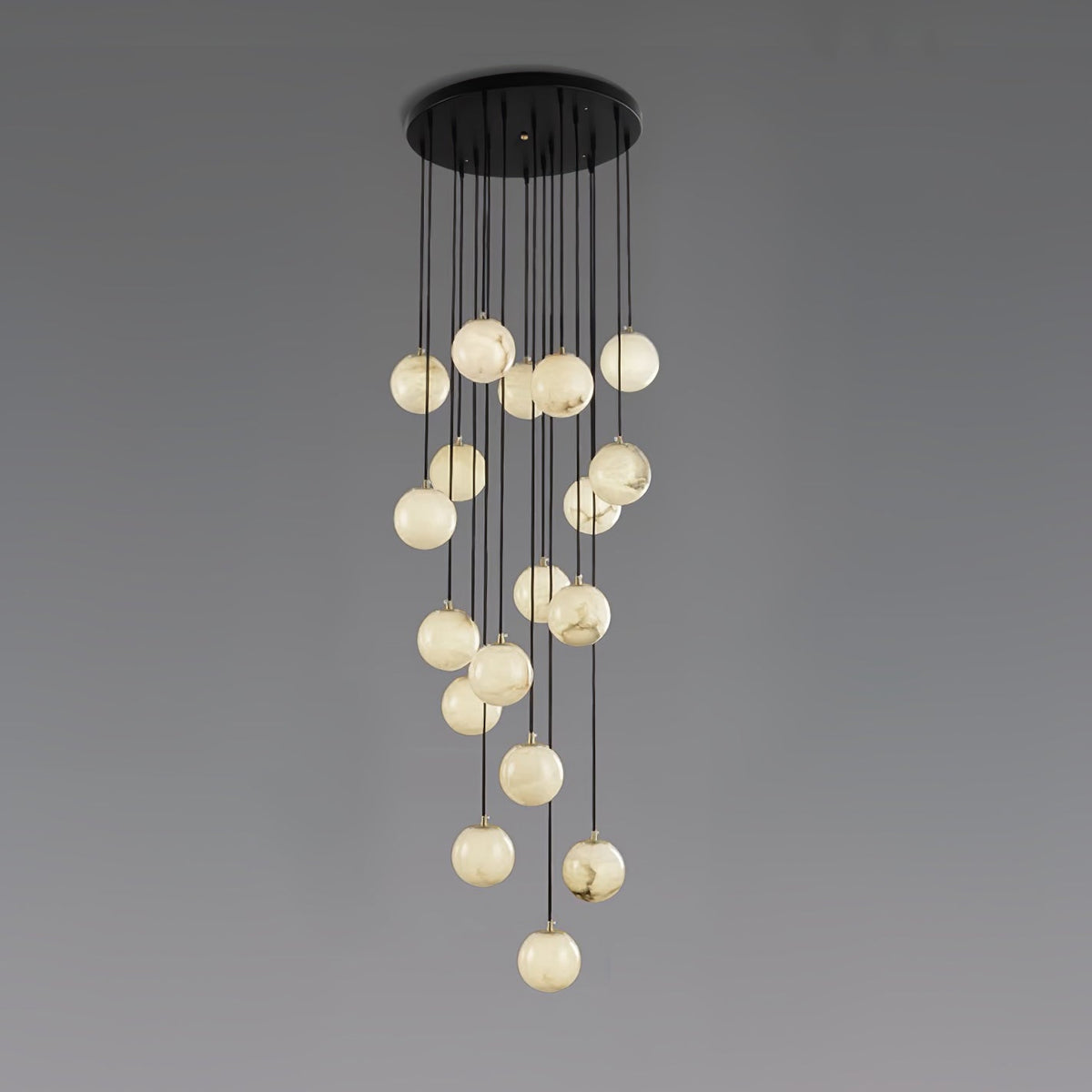 Belen Balls Modern Cluster Alabaster  Chandelier