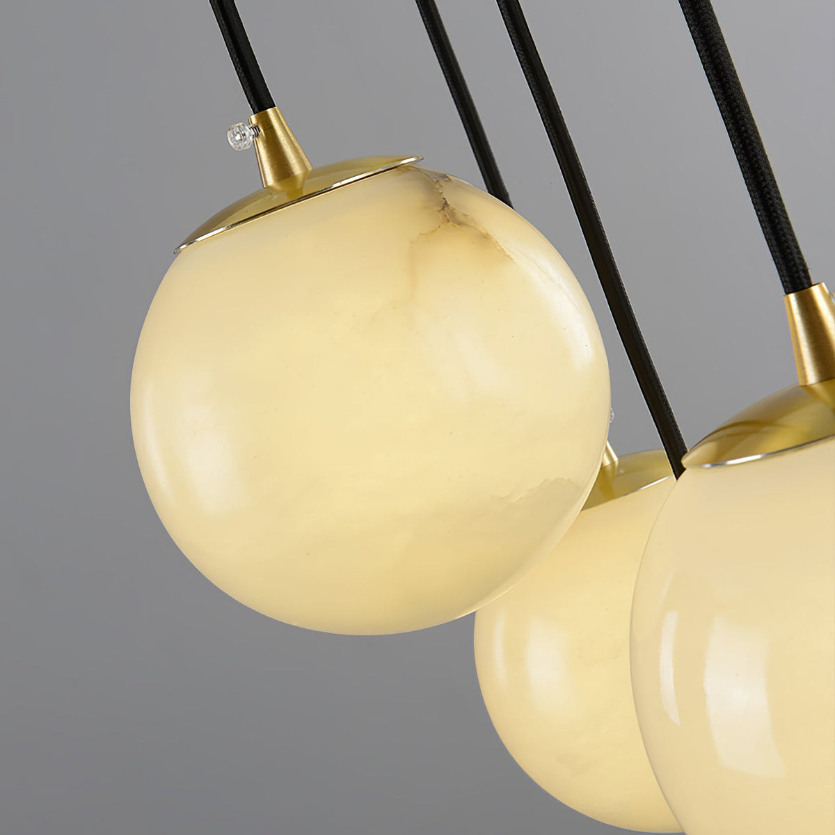 Belen Balls Modern Cluster Alabaster  Chandelier