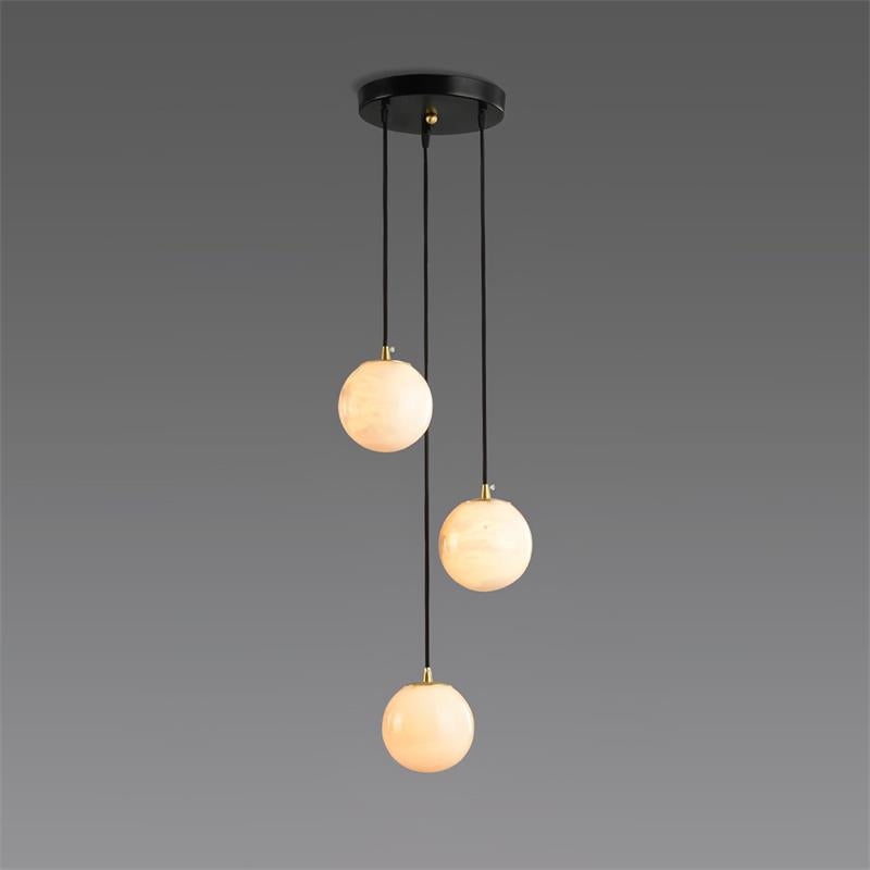 Belen Balls Modern Cluster Alabaster  Chandelier