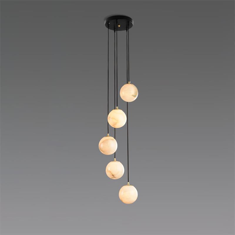 Gloruvye Balls Modern Cluster Alabaster  Chandelier