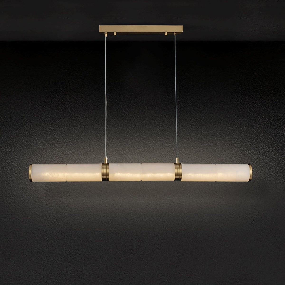 Gevrel Minimalist Alabaster Linear Pendant Light
