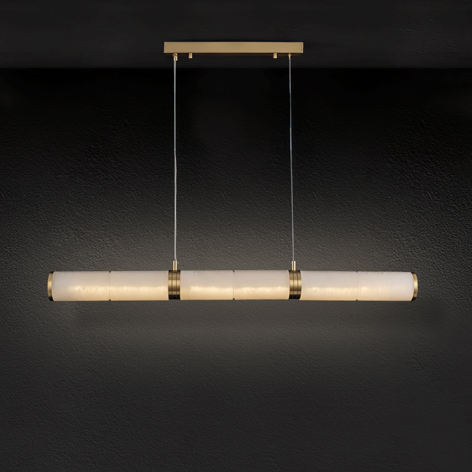 Gevrel Minimalist Alabaster Linear Pendant Light