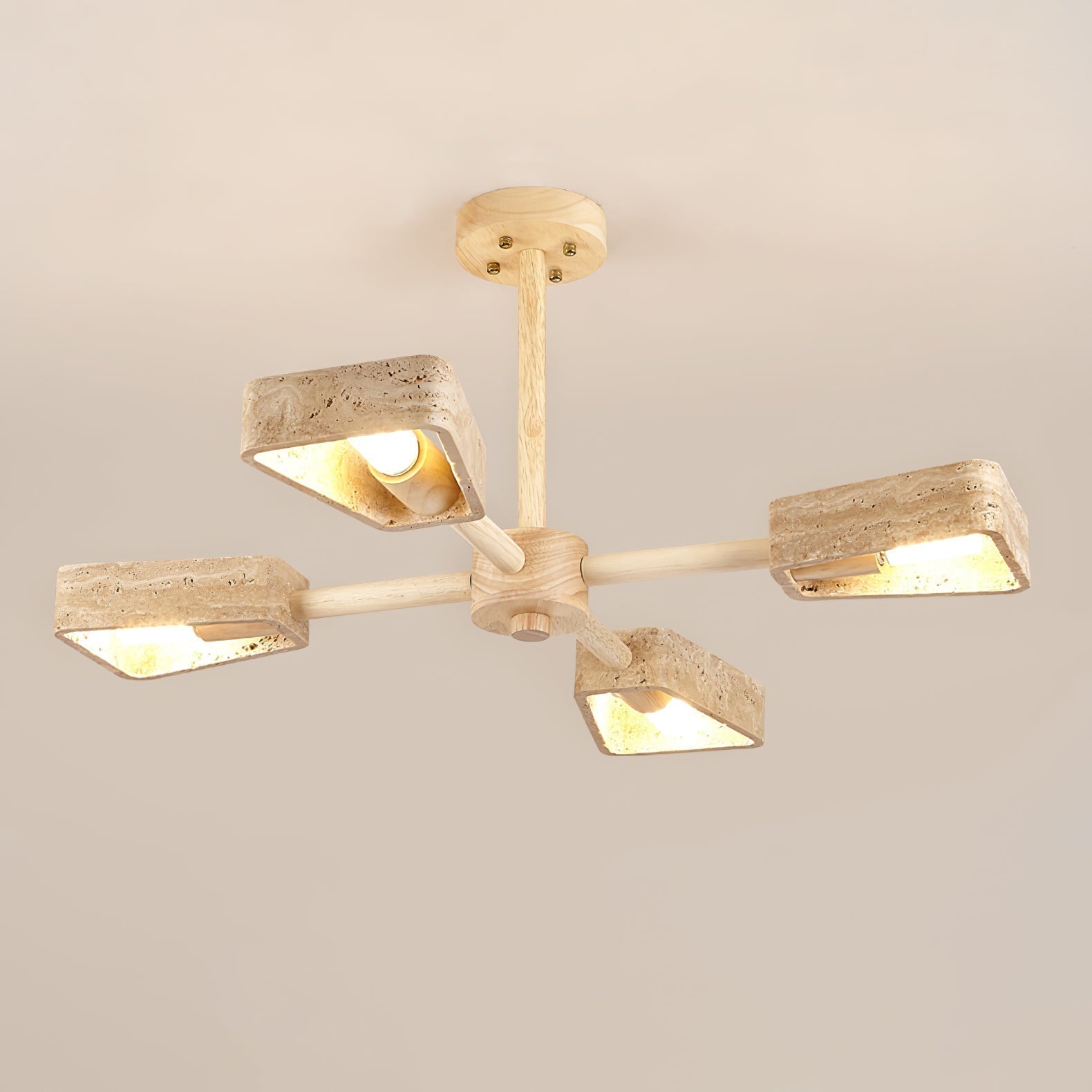 Hedra  Travertone  Geometric  Chandelier