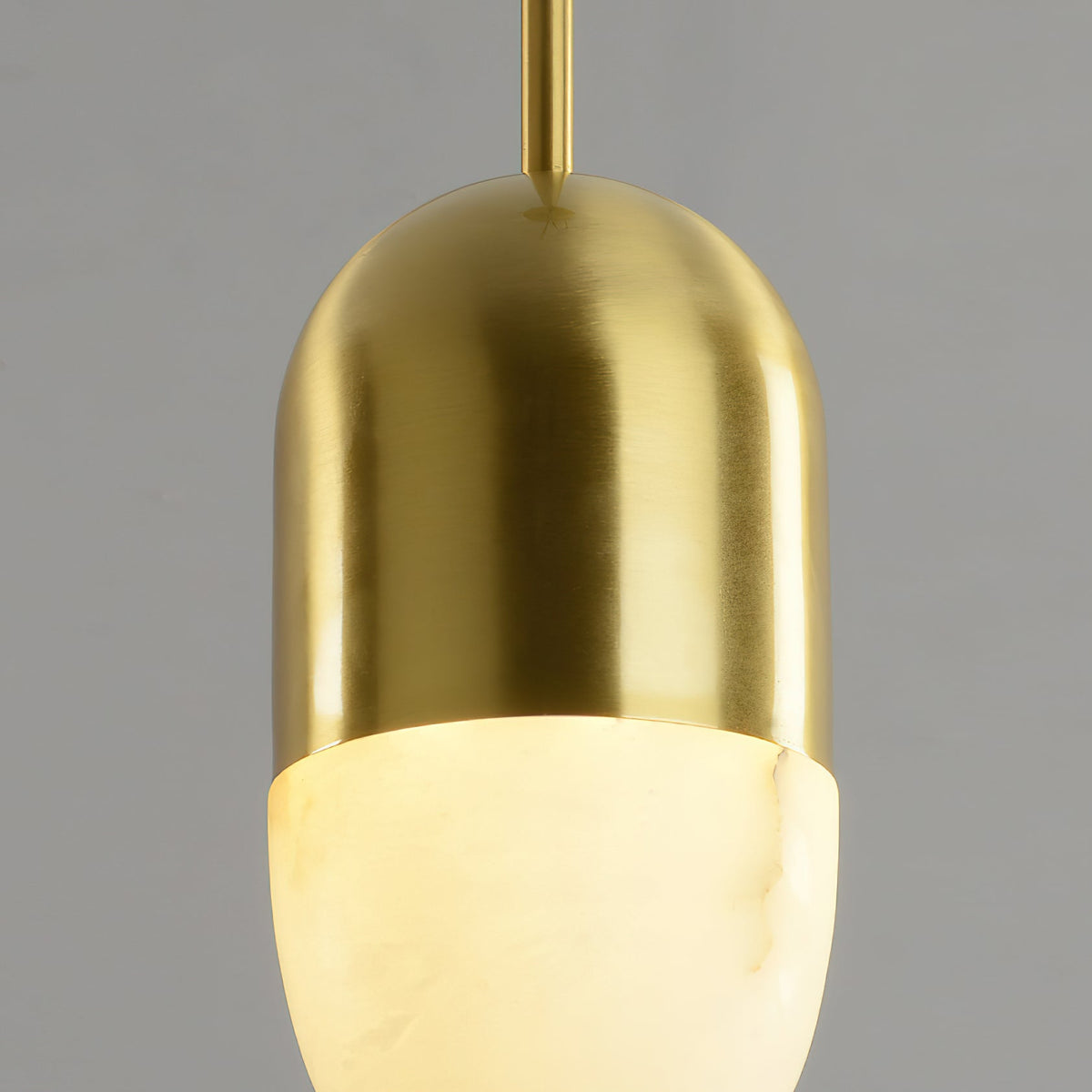 Himinuvye Alabaster Minimalist Bolus Brass Pendant Light