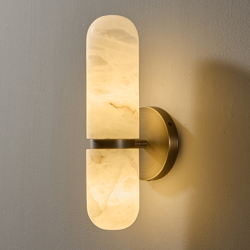 Ismerie Alabaster Capsule Wall Sconce
