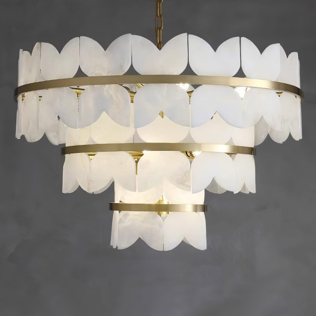 Seraphina Vintage Alabaster Chandelier Light