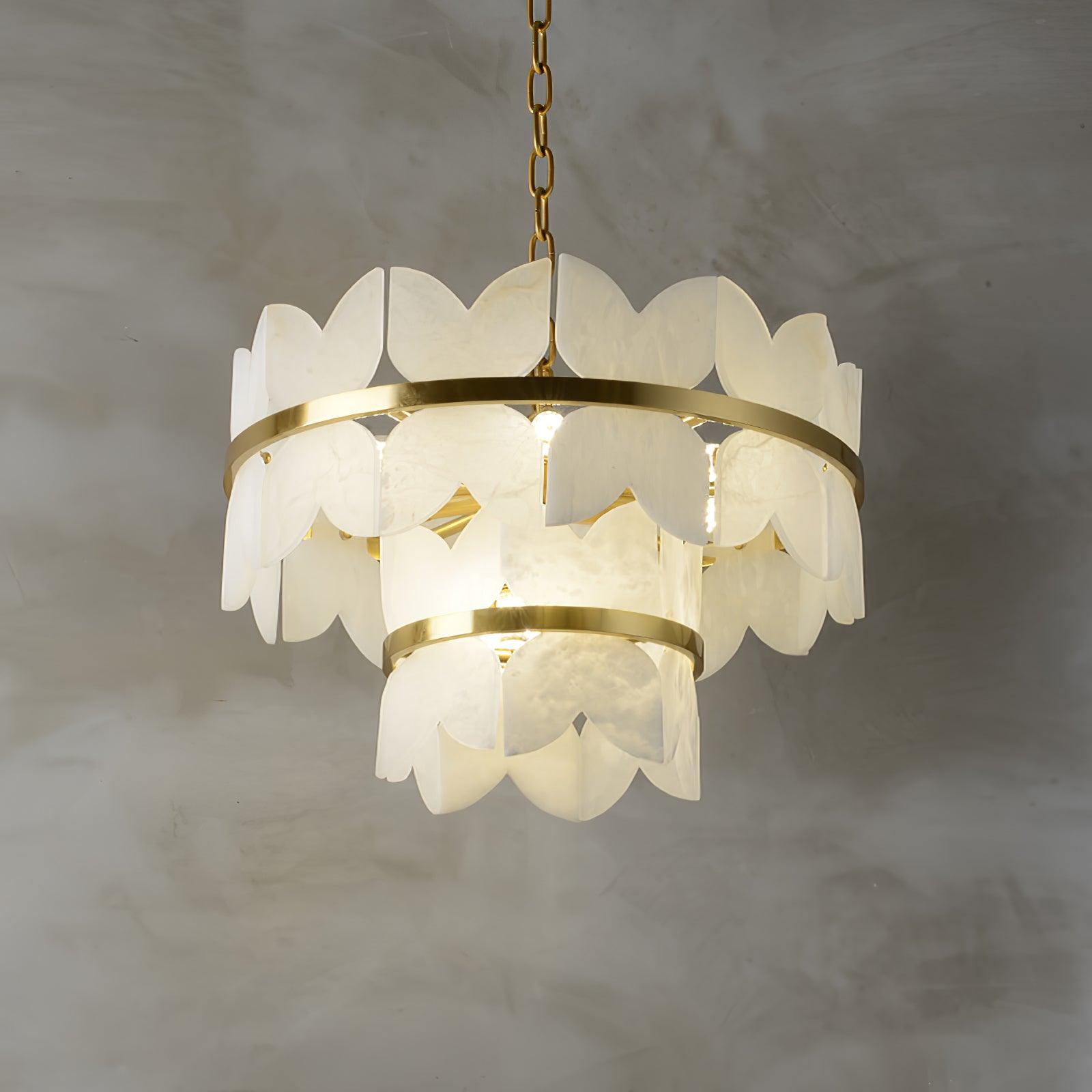 Seraphina Vintage Alabaster Chandelier Light