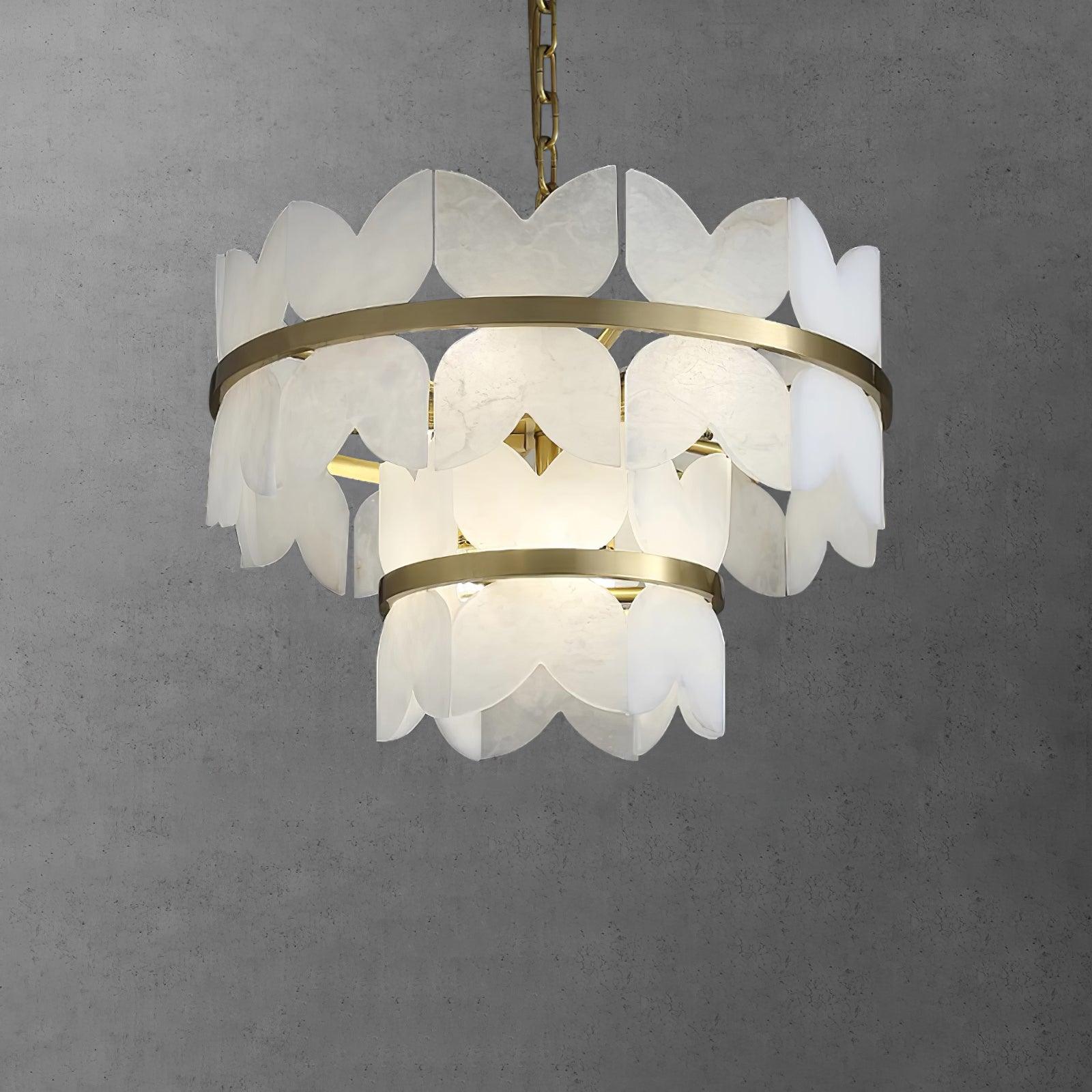 Seraphina Vintage Alabaster Chandelier Light