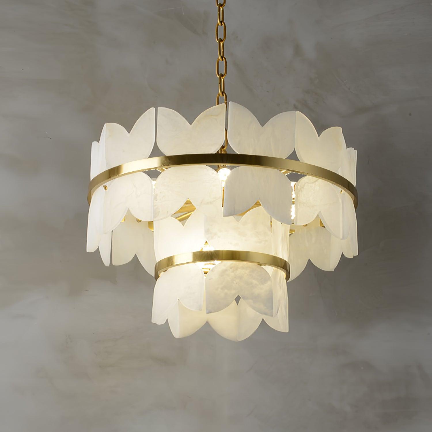 Seraphina Vintage Alabaster Chandelier Light