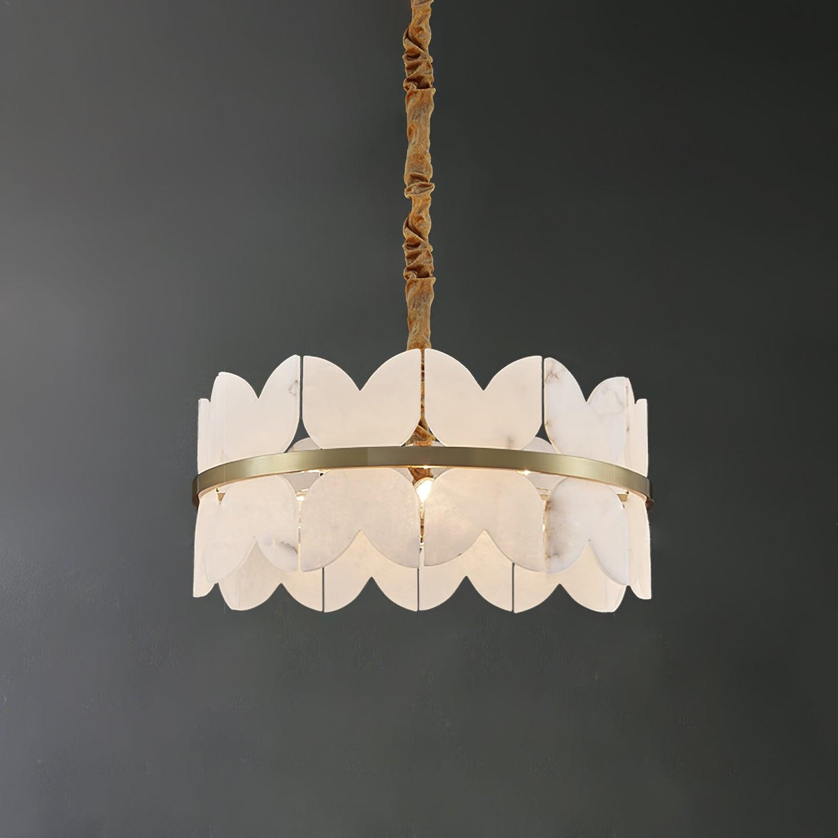 Seraphina Vintage Alabaster Chandelier Light