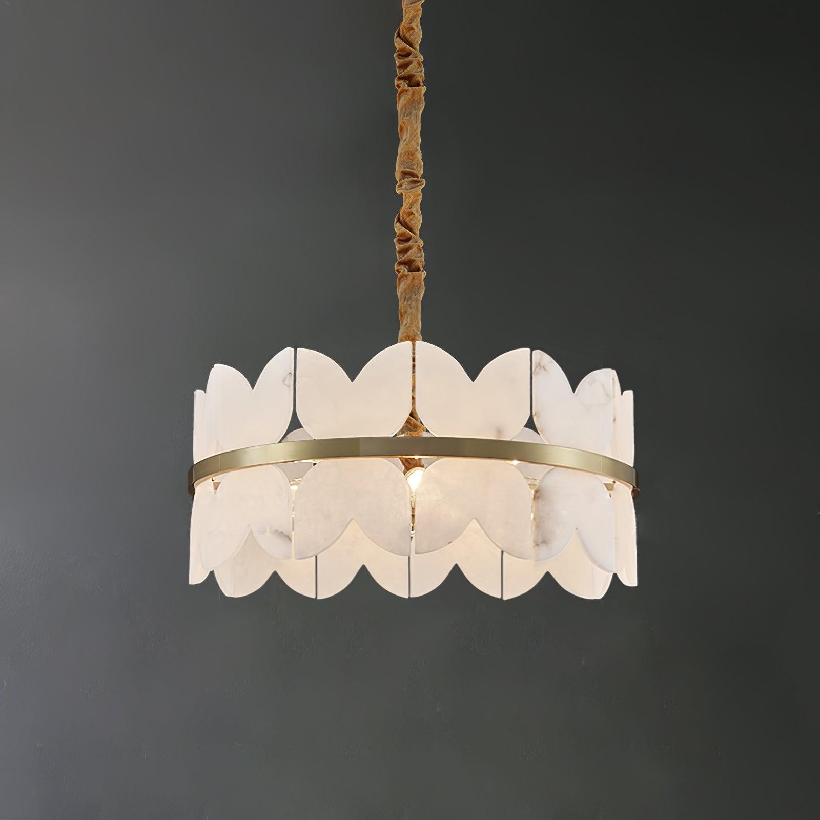 Seraphina Vintage Alabaster Chandelier Light