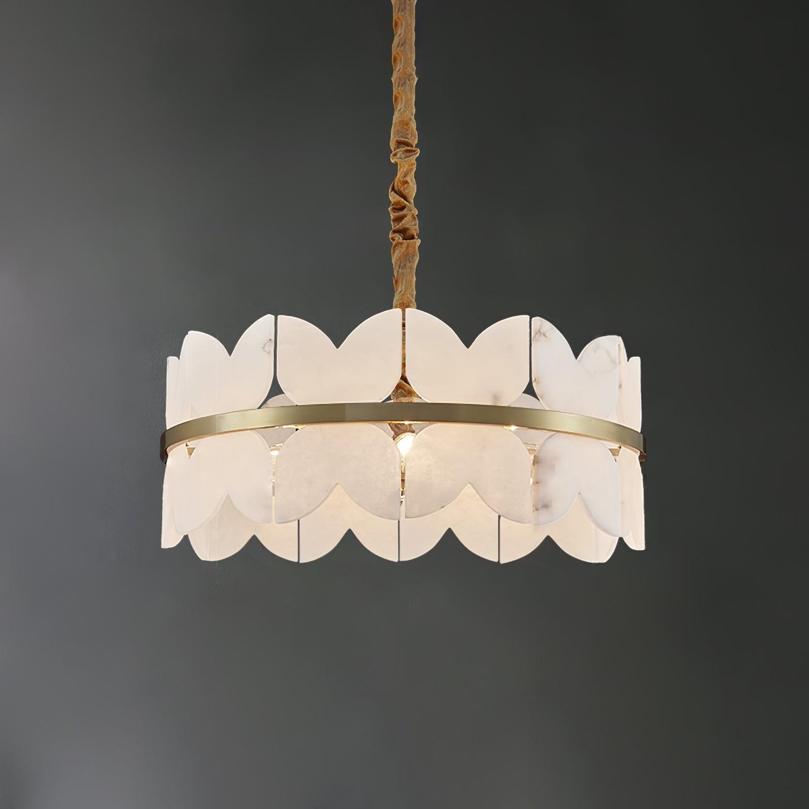 Seraphina Vintage Alabaster Chandelier Light