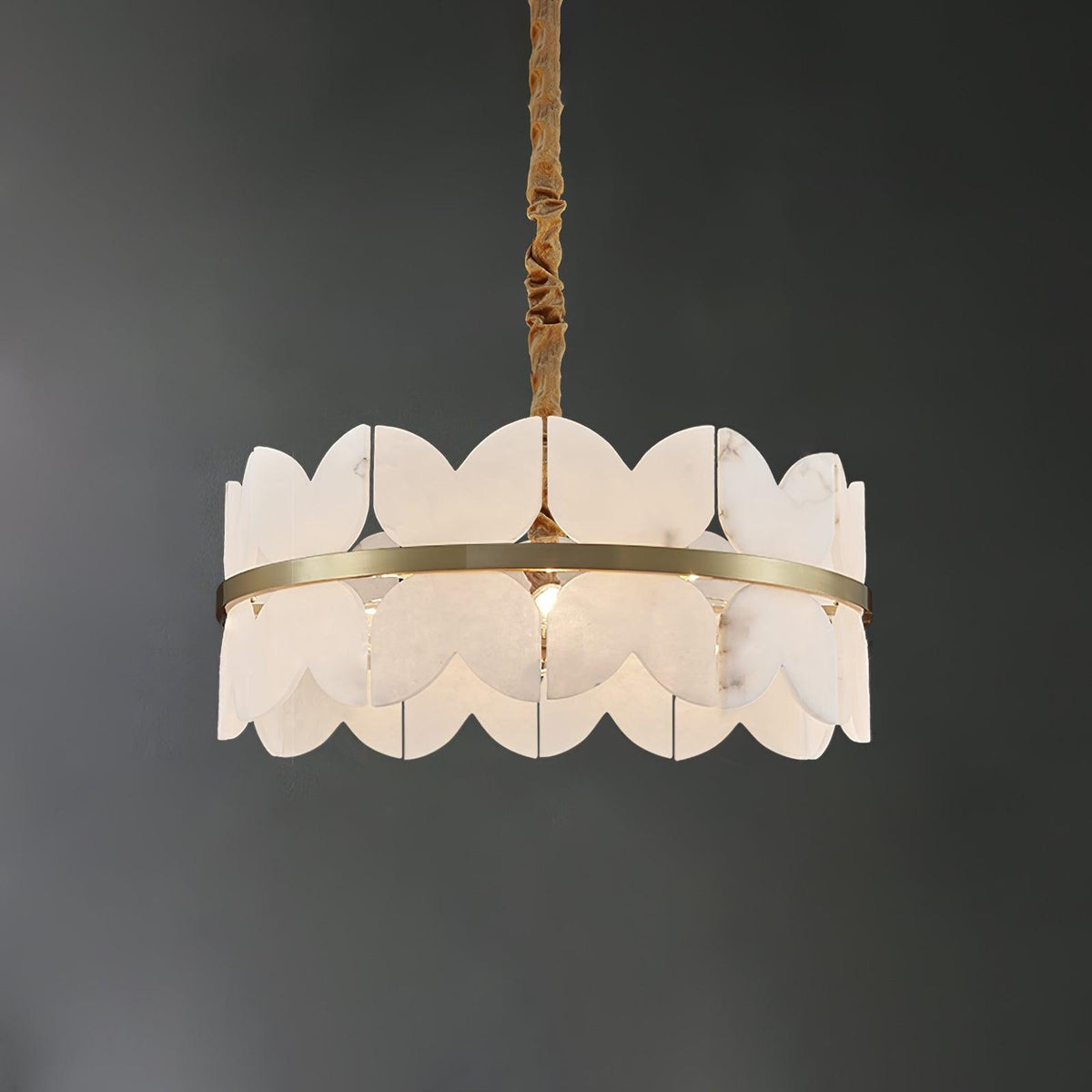 Seraphina Vintage Alabaster Chandelier Light