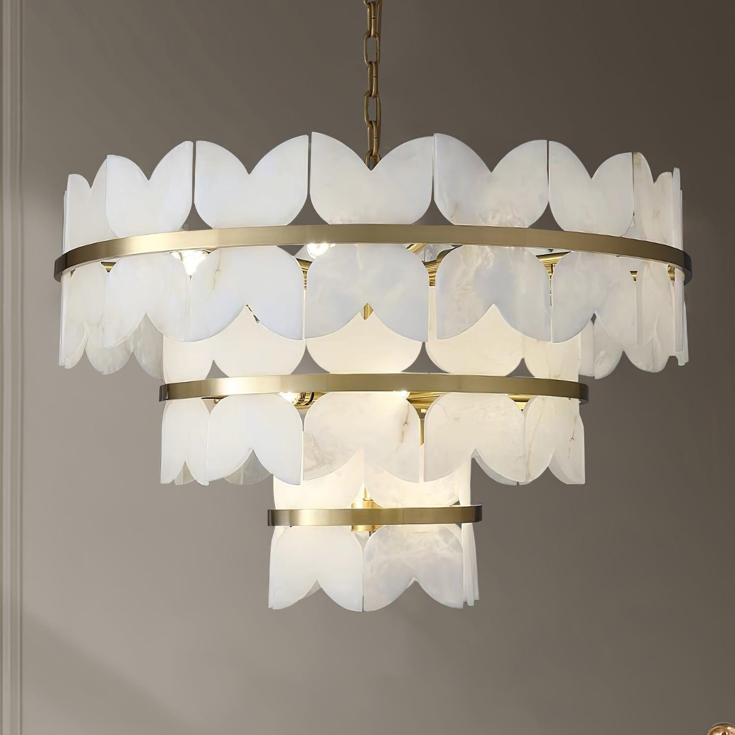 Seraphina Vintage Alabaster Chandelier Light
