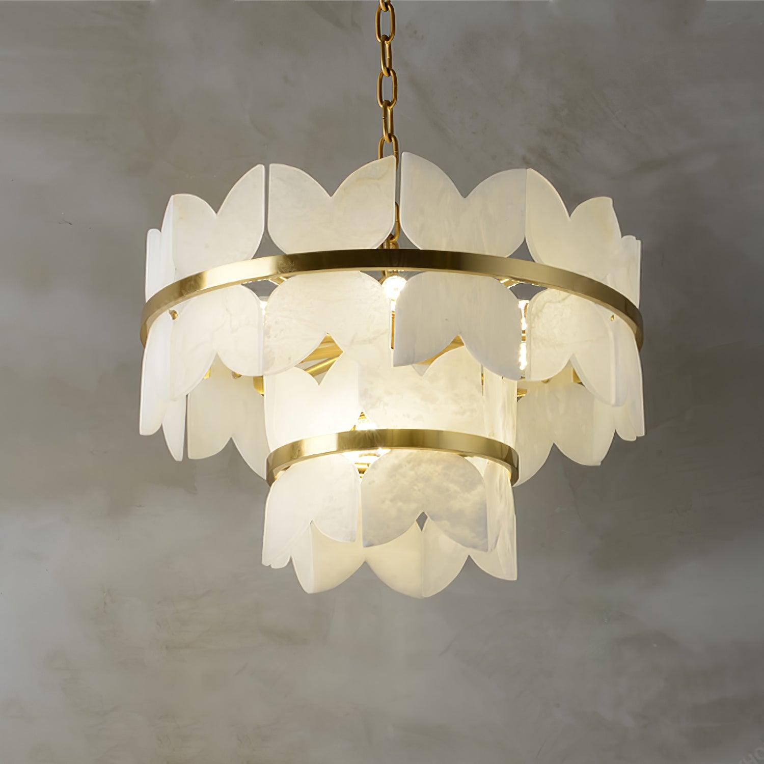 Seraphina Vintage Alabaster Chandelier Light
