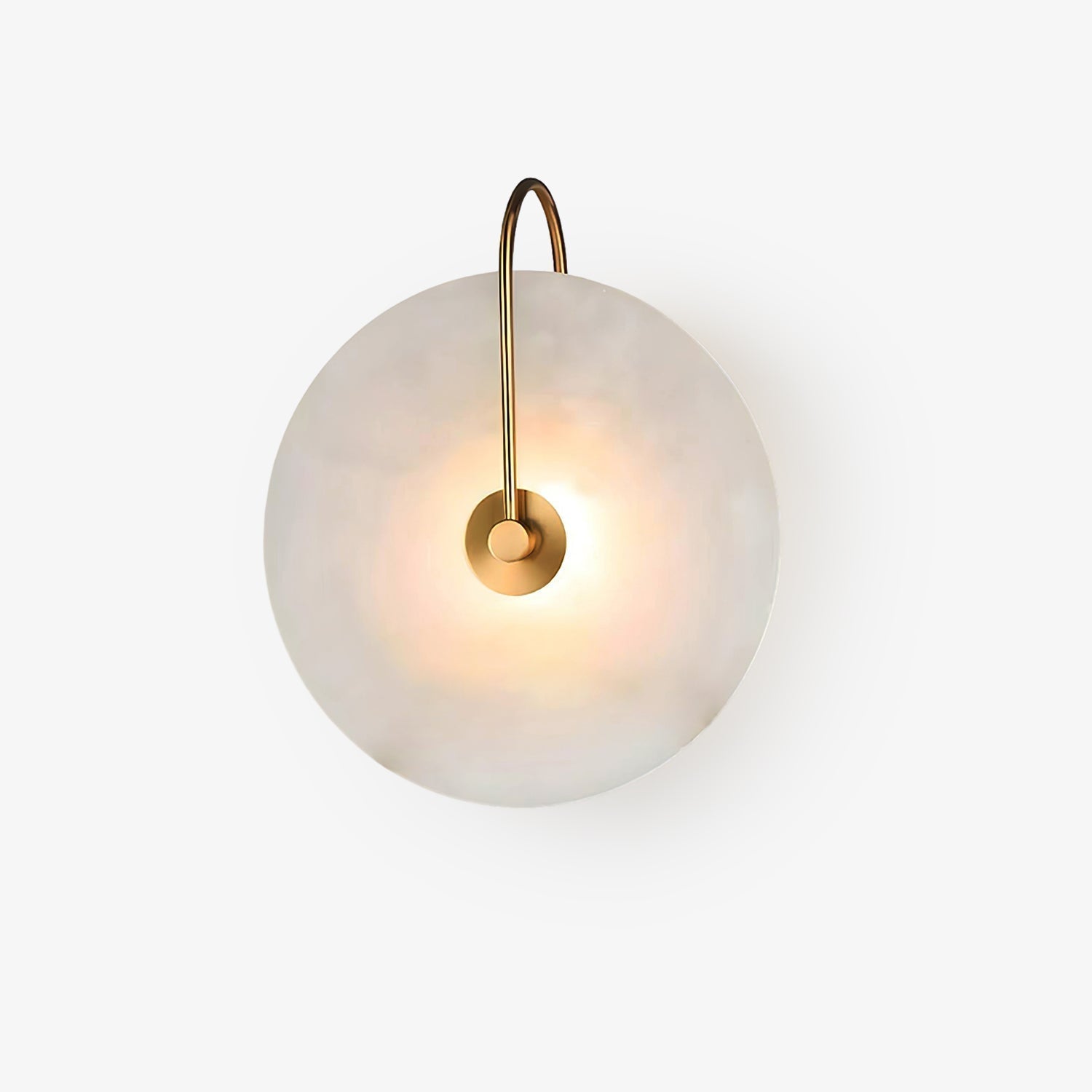 Elora Alabaster LED Wall Lamp Round Iconic Circular