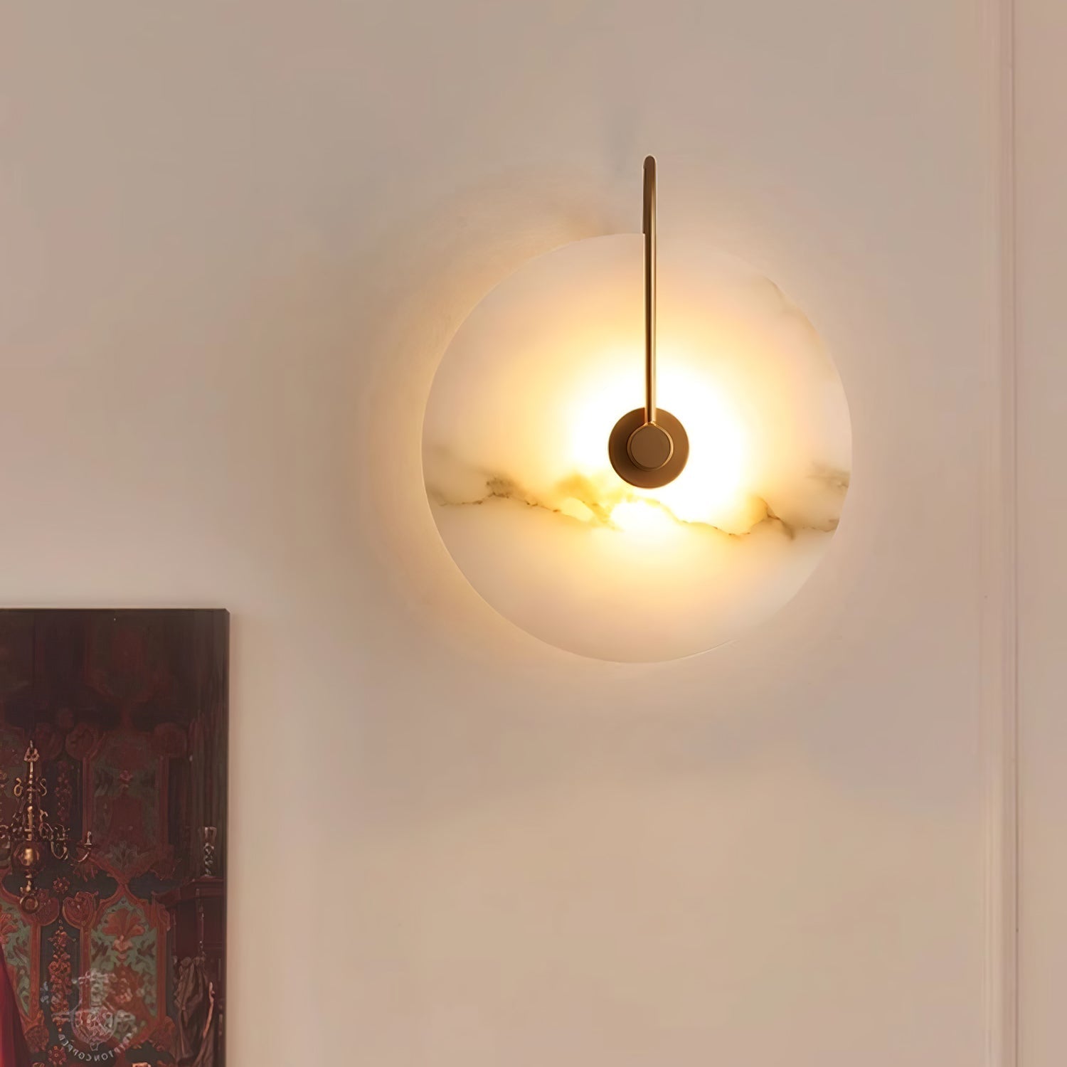 Albeenne Alabaster Globe Wall Lamp