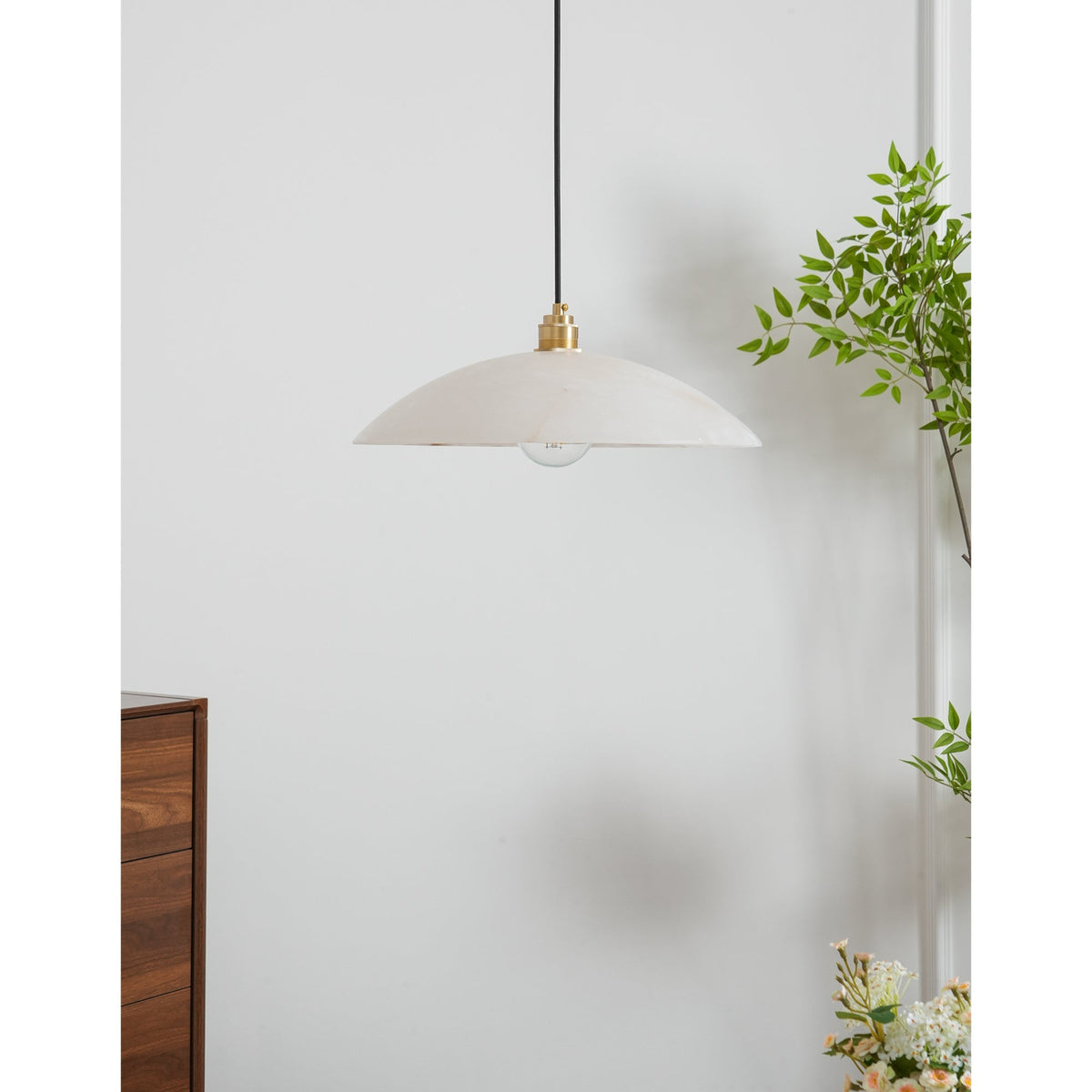 Westmere Alabaster Dome Pendant Light