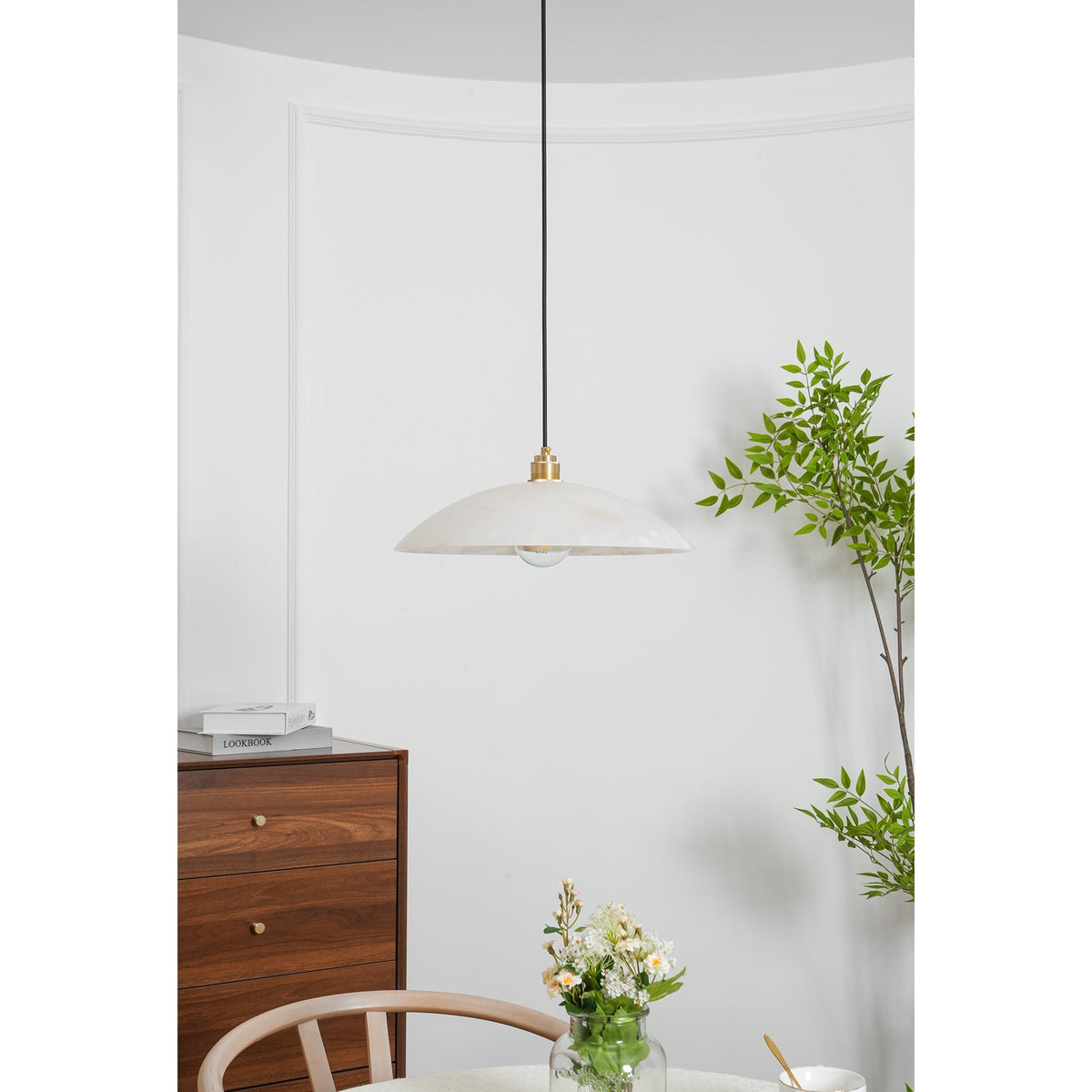 Westmere Alabaster Dome Pendant Light