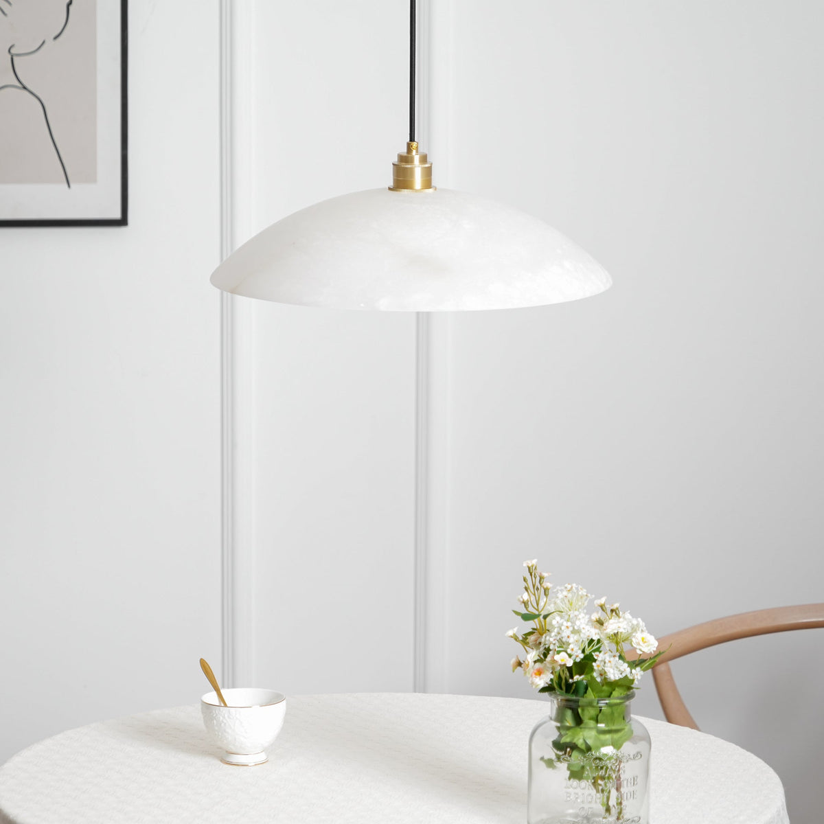 Westmere Alabaster Dome Pendant Light