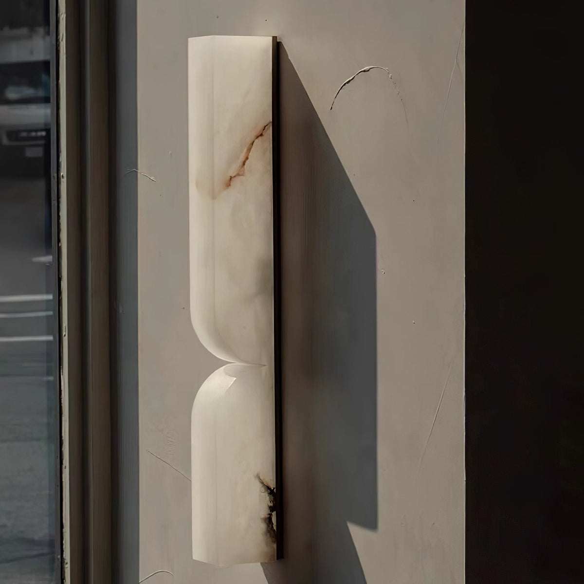 Lena Alabaster Rectangular Plug Wall Lamp
