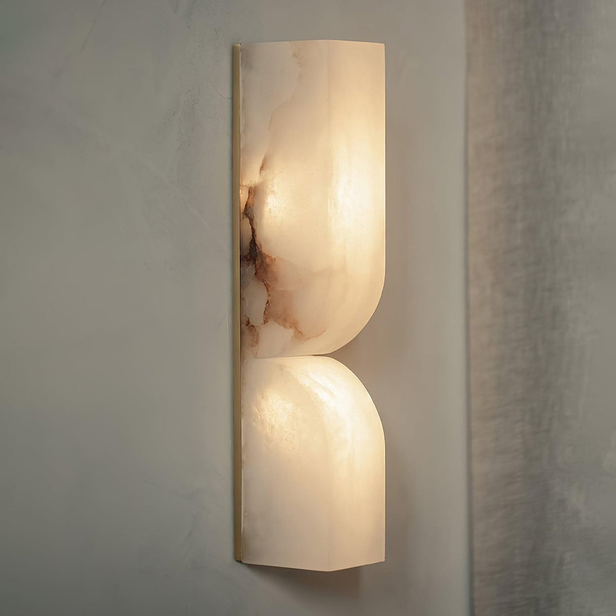 Lena Alabaster Rectangular Plug Wall Lamp