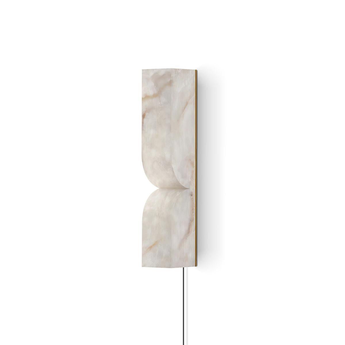 Lena Alabaster Rectangular Plug Wall Lamp