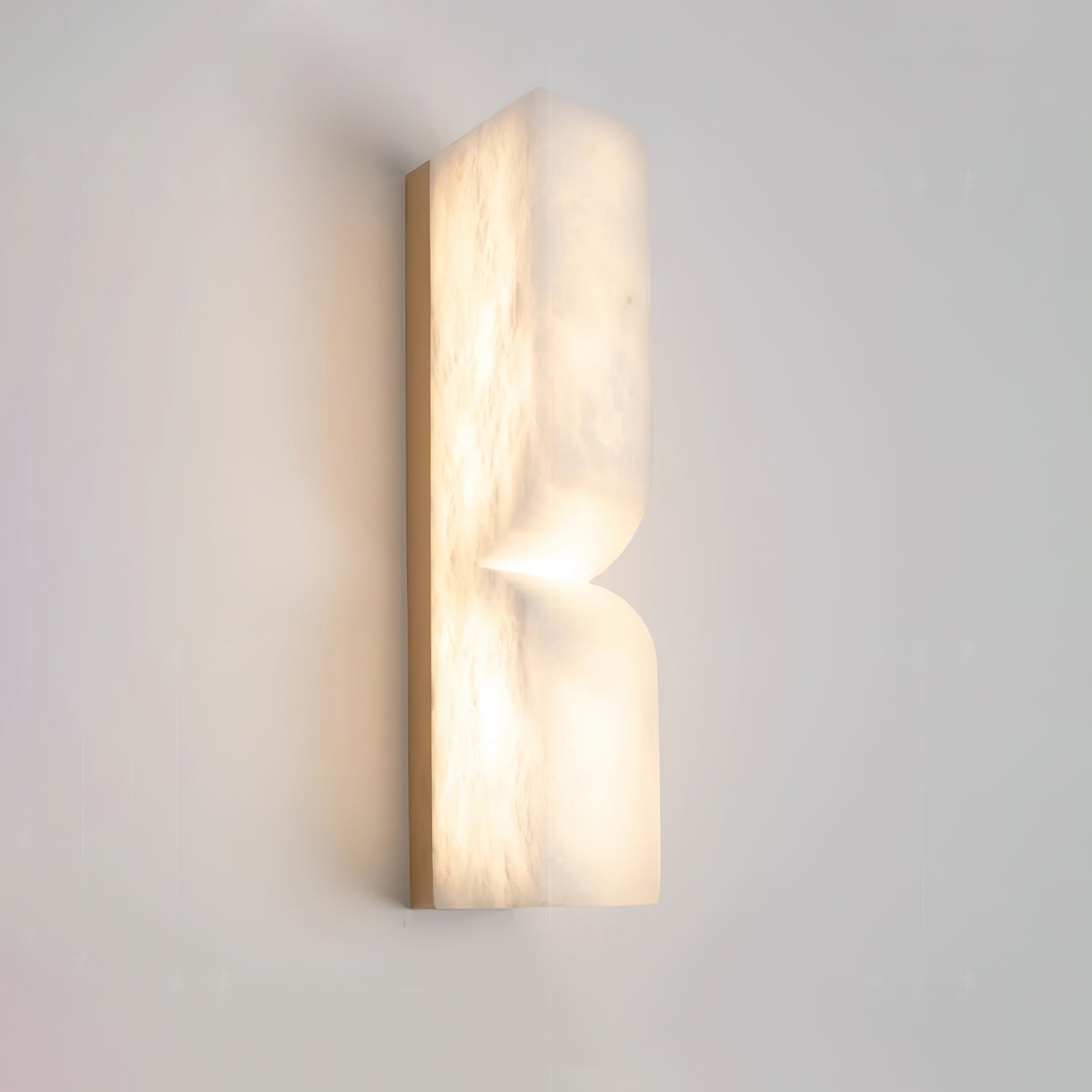 Lena Alabaster Rectangular Plug Wall Lamp