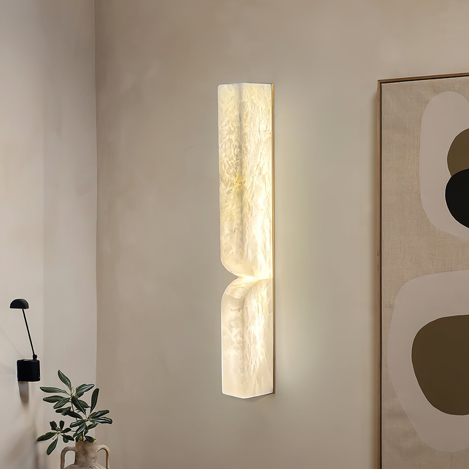 Niveelle Alabaster Rectangular Wall Lamp