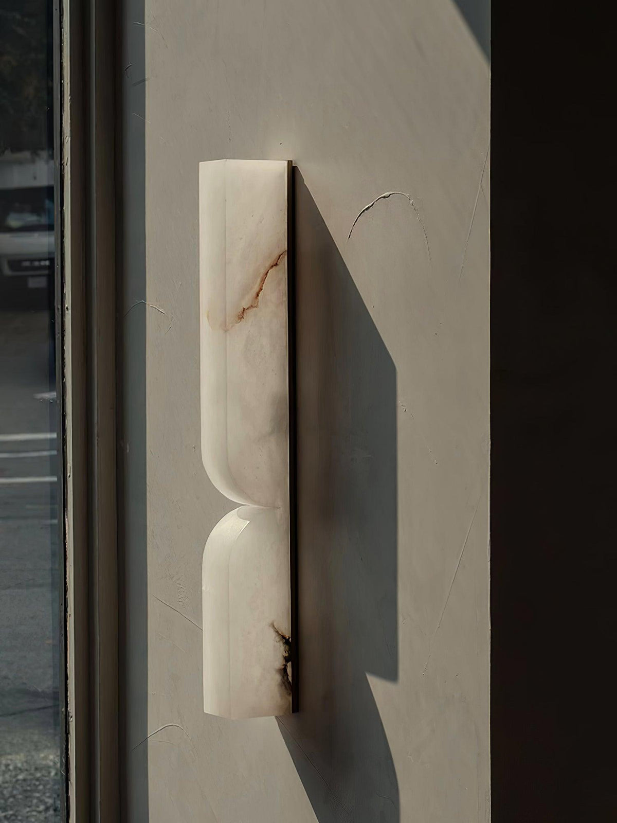 Lena Alabaster Rectangular Plug Wall Lamp