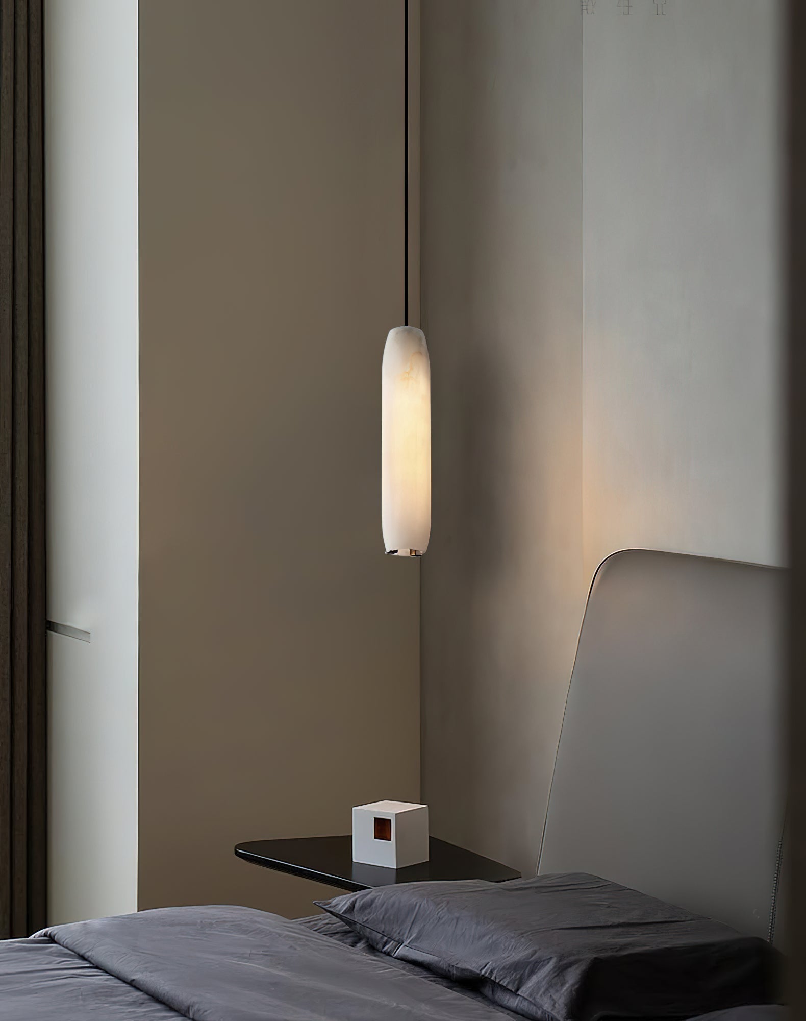 Orven Flute Modern Minimalist Alabaster Pendant Light